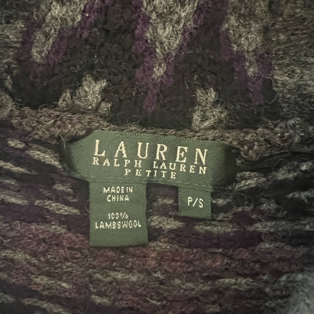 Ralph Lauren Purple and Gray Wool Vest - Picture 6 of 6